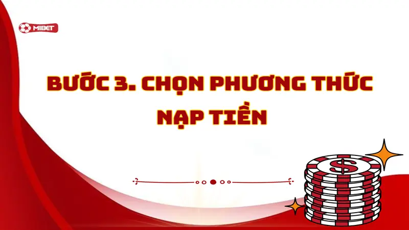 Chọn phương thức nạp tiền