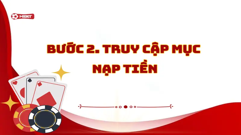 Truy cập mục nạp tiền