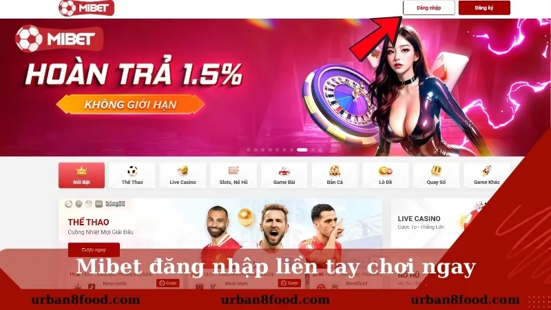 Truy cập vào trang chủ Mibet