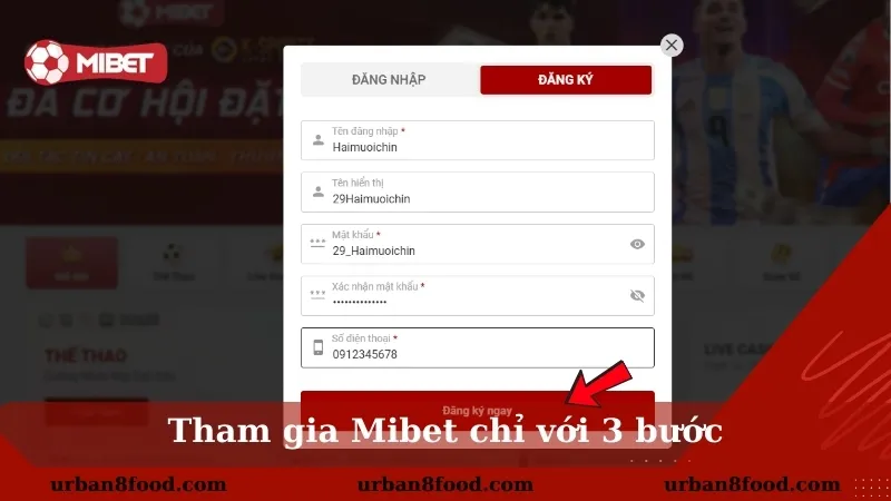 Điền thông tin cá nhân theo yêu cầu